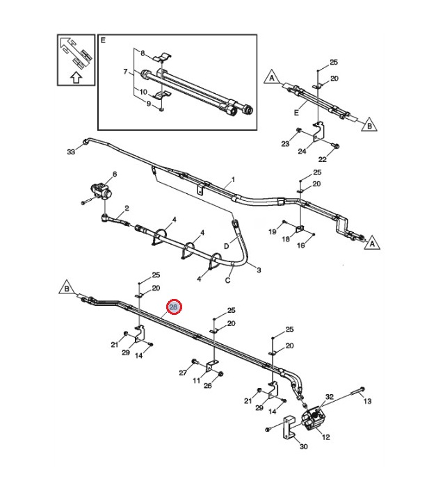 Przewód układu wspomagania 20877596