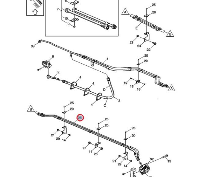 Przewód układu wspomagania 20877596