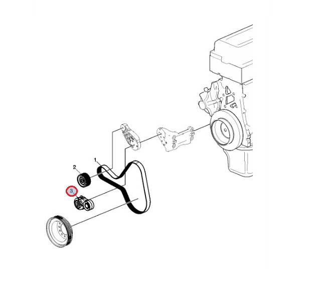 Napinacz pasa wentylatora Volvo 24767578