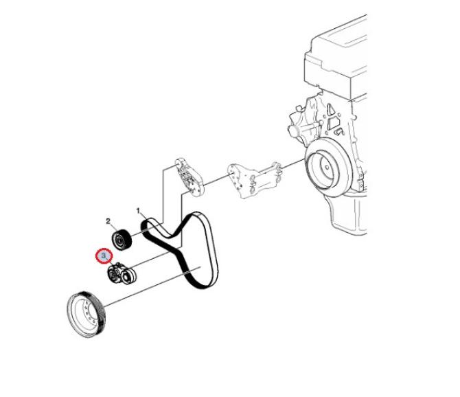 Napinacz pasa wentylatora Volvo 24767578