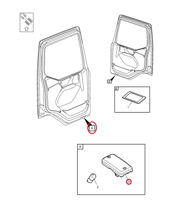 Lampka wewnętrzna oświetlenia drzwi Volvo FL 20717520