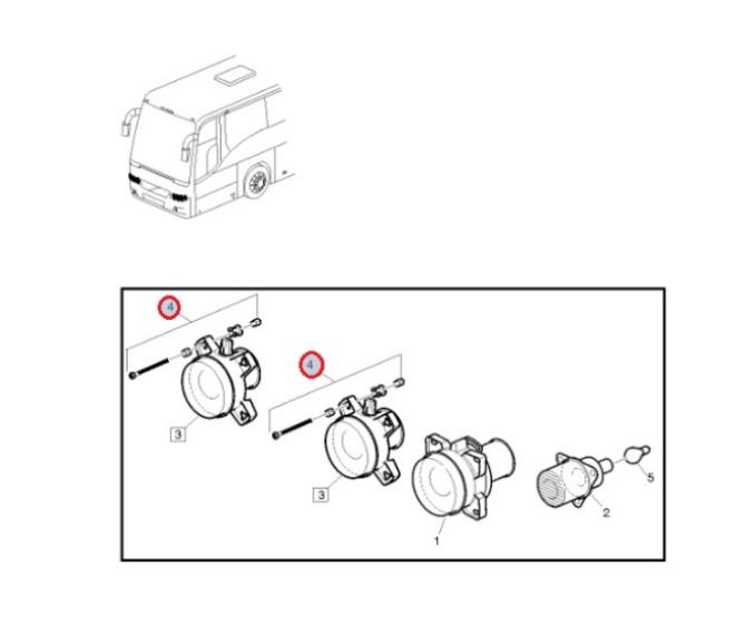 Zestaw montażowy reflektora głównego Volvo BUS 21071116