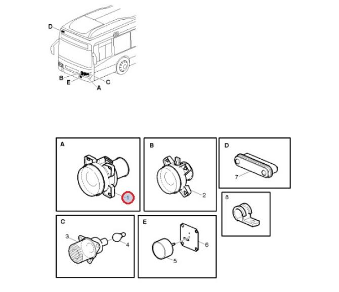 Reflektor Volvo BUS B5LH 21079962