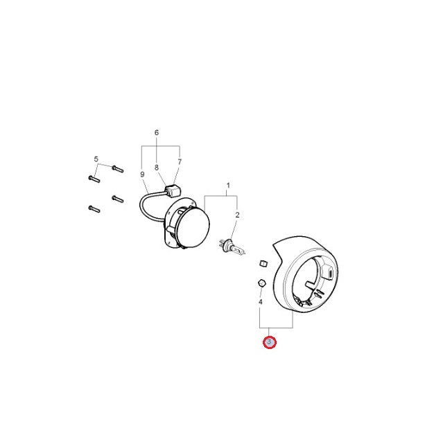 Osłona halogeny prawego Volvo 82292575