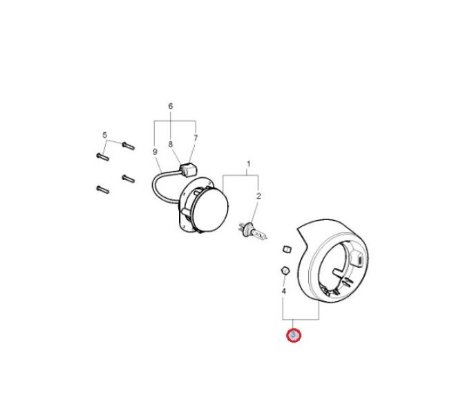 Osłona halogeny prawego Volvo 82292575