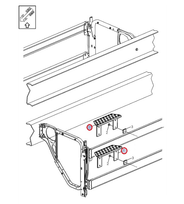 Stopień w osłonie międzyosiowej 7421740170