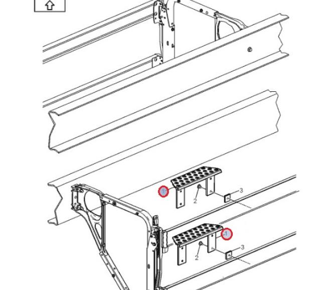 Stopień w osłonie międzyosiowej 7421740170
