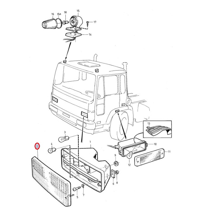 Szkło kierunkowskazu lewe Volvo FL6 6774834