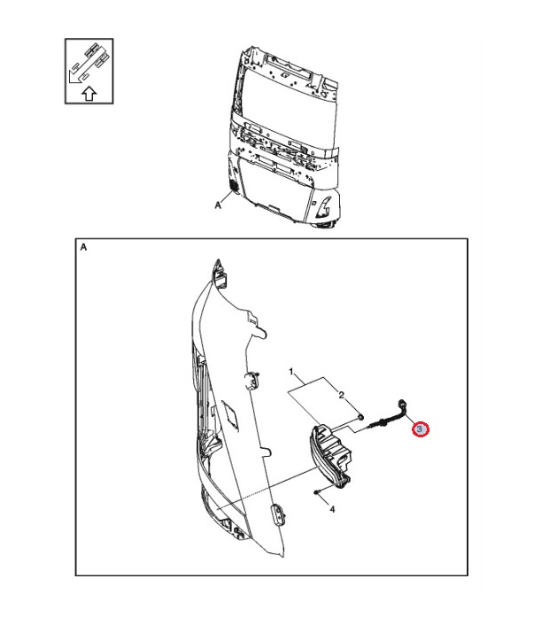Linka regulacji halogenu lewa Volvo FH4B 78637756