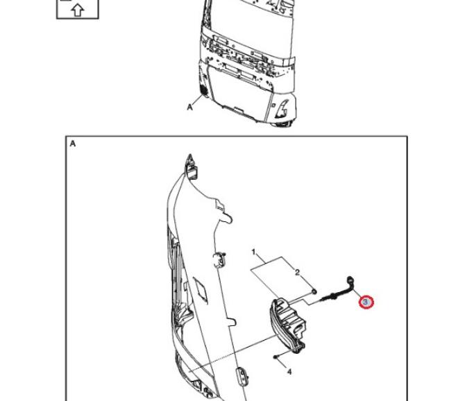 Linka regulacji halogenu lewa Volvo FH4B 78637756