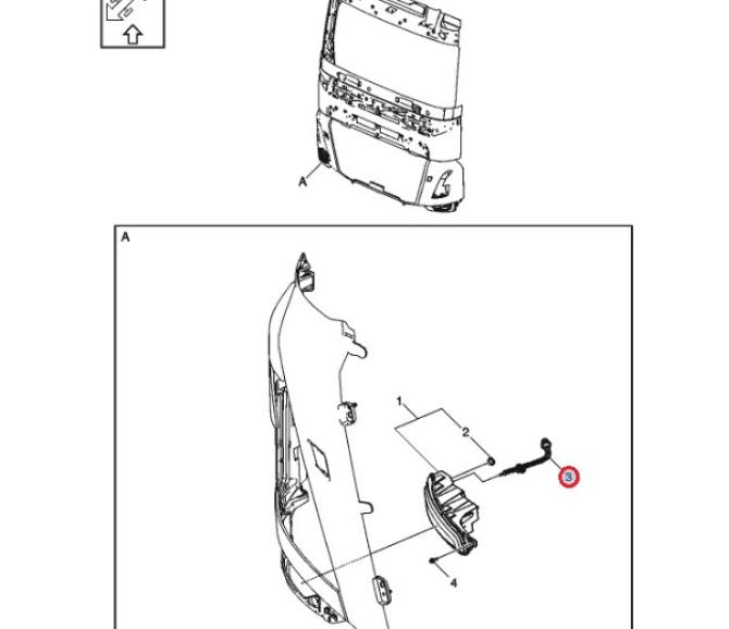Linka regulacji halogenu prawa Volvo FH4B 78637852