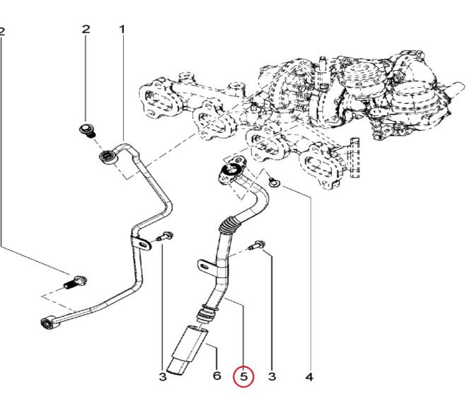 Przewód układu oleju turbosprężarki Renault Master III 7485143404