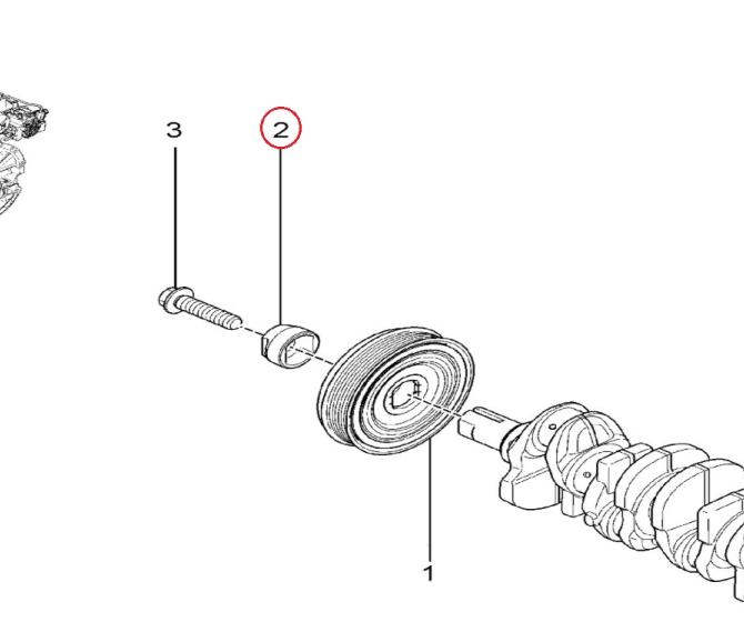 Element montażowy koła pasowego Renault Master III 8200386207