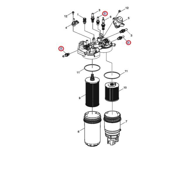 Nypel podstawy filtrów paliwa 7423826616