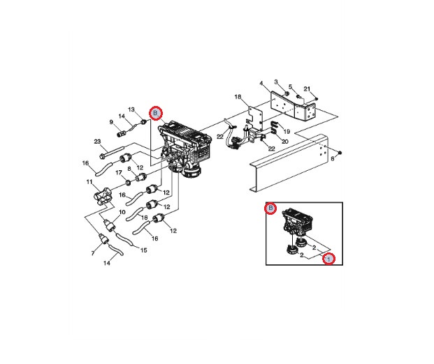 Modulator pneumatyczny przód, REMAN 85040642
