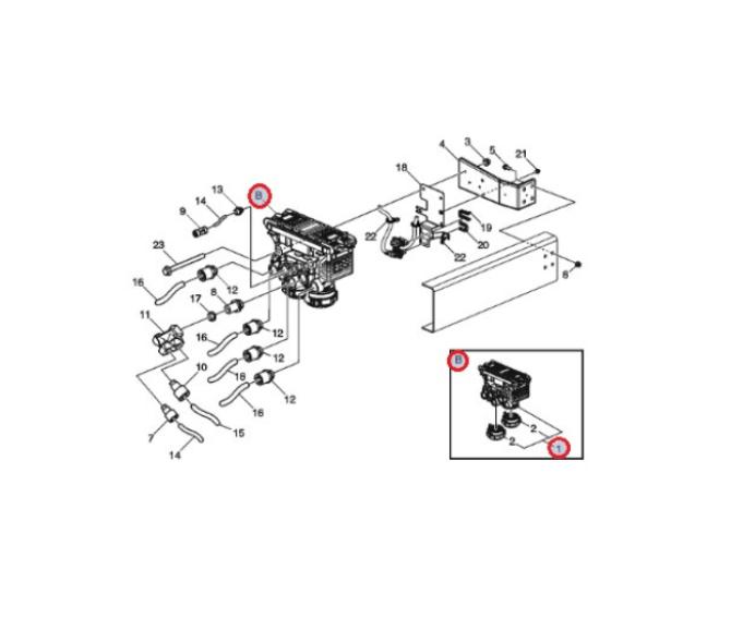 Modulator pneumatyczny przód, REMAN 85040642