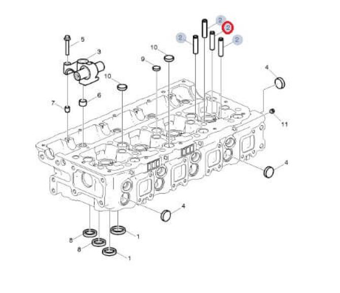 Prowadnica zaworu 21693572