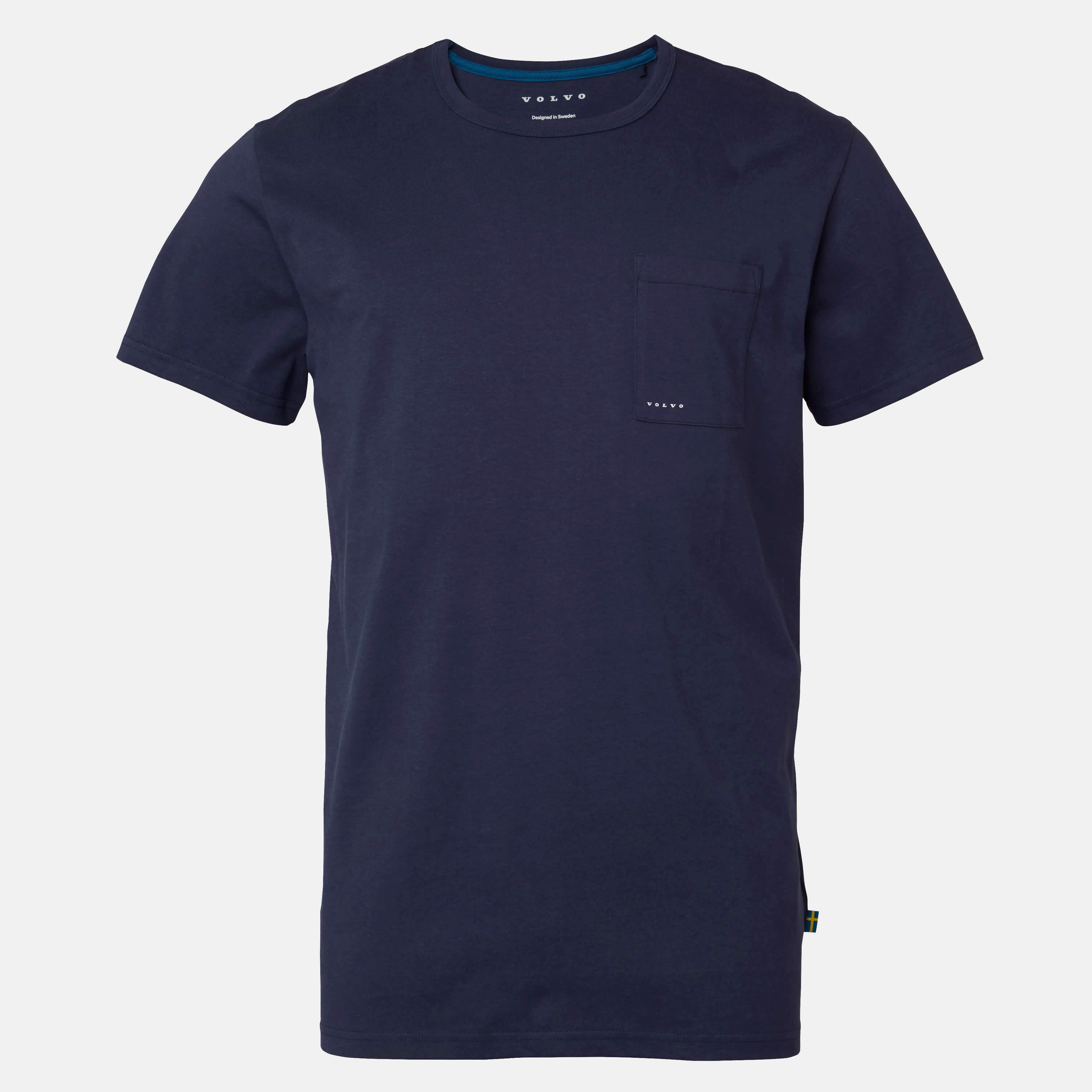 koszulka  z kieszonką - Volvo Word Mark - Navy Blue - rozmiar L