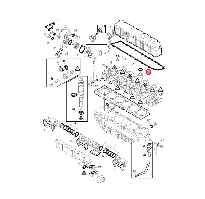 Oring tulei wtryskiwacza 7420799006
