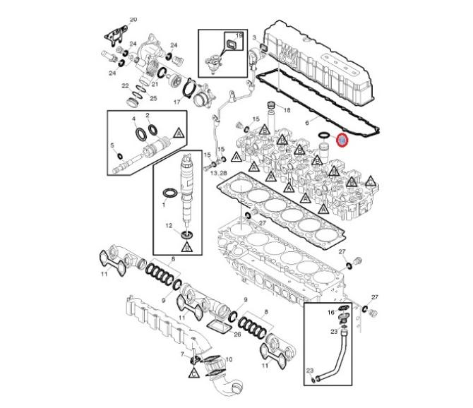 Oring tulei wtryskiwacza 7420799006