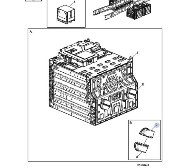 Osłona wentylacji akumulatora trakcyjnego 24185411