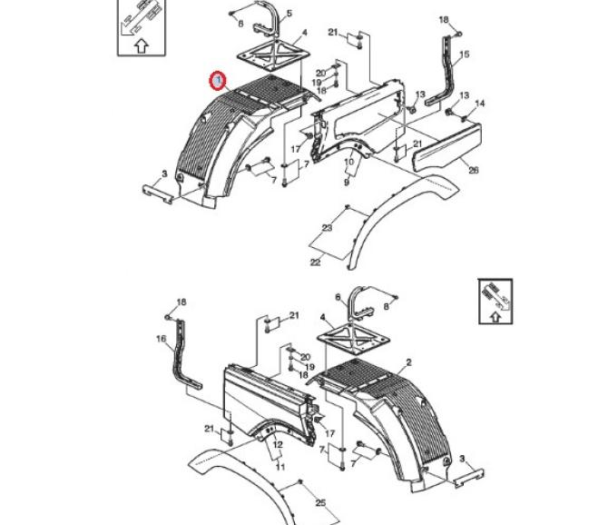 Nadkole przednie podwozie lewe Volvo  FH4 24475059